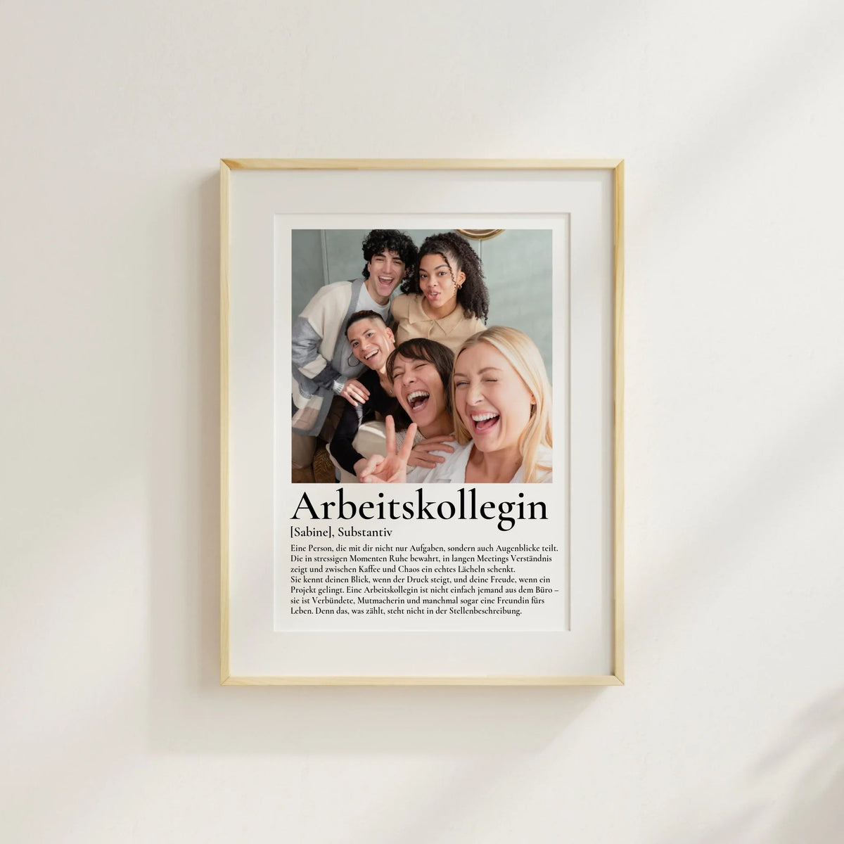 Personalisiertes Definitionsposter - Arbeitskollegin mit Wunschfoto Little Mathilda Little Mathilda Poster