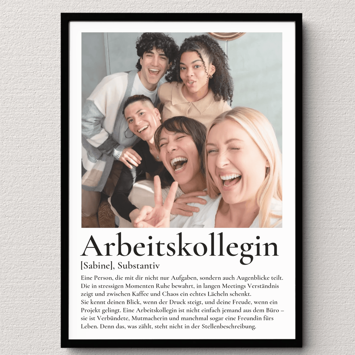 Personalisiertes Definitionsposter - Arbeitskollegin mit Wunschfoto Little Mathilda Little Mathilda Poster