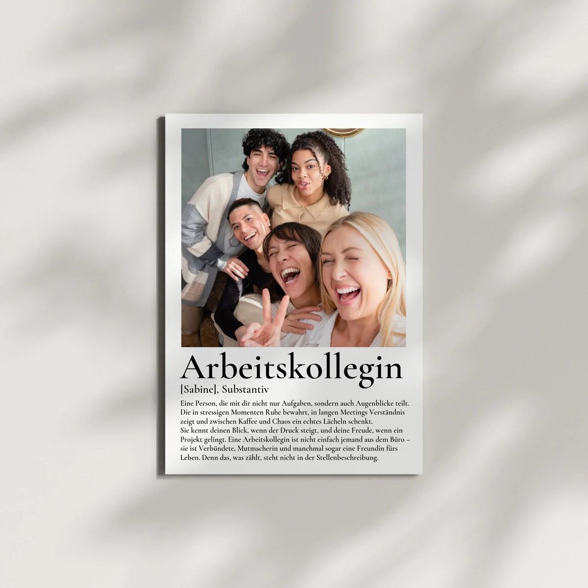 Personalisiertes Definitionsposter - Arbeitskollegin mit Wunschfoto Little Mathilda Little Mathilda Poster