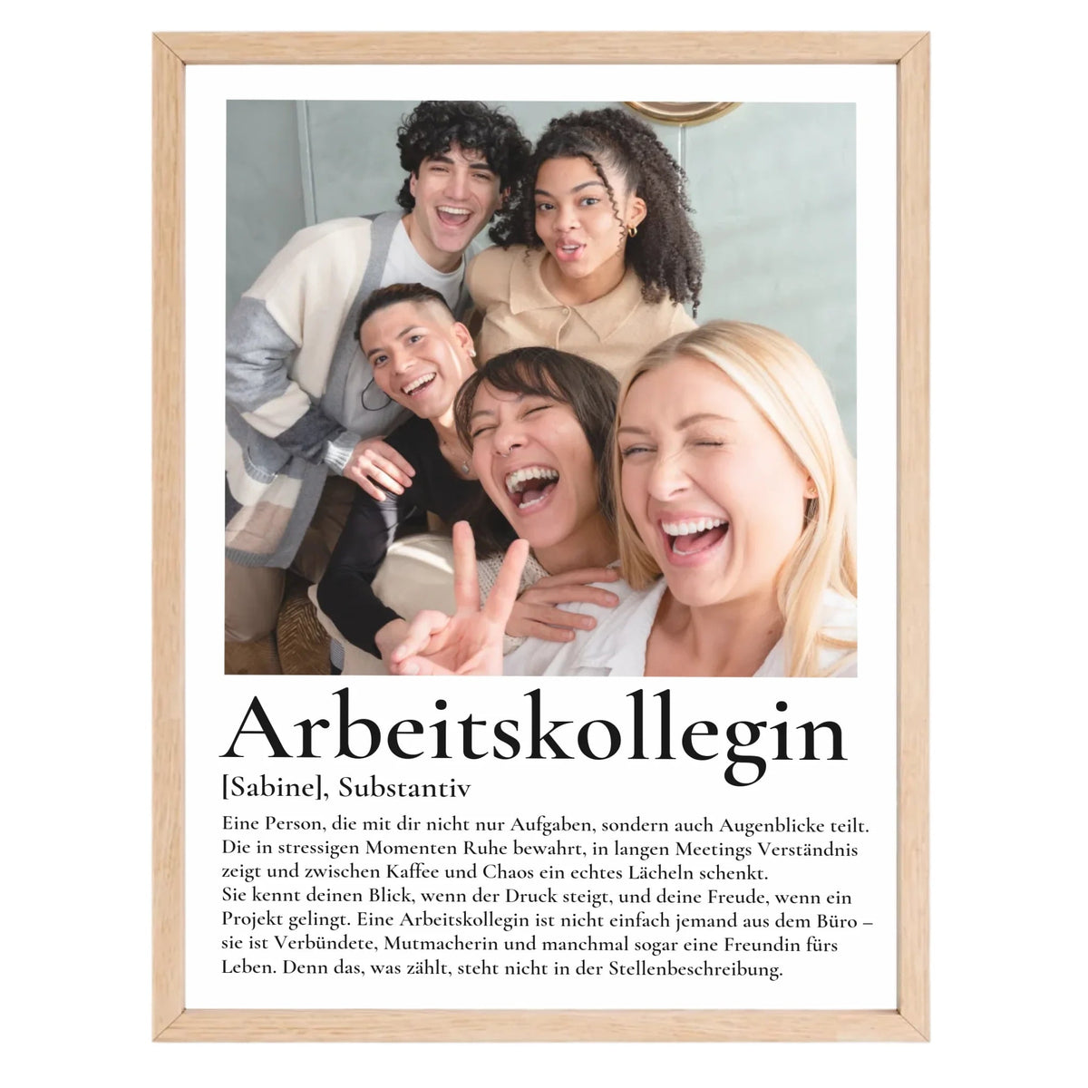 Personalisiertes Definitionsposter - Arbeitskollegin mit Wunschfoto Little Mathilda Little Mathilda Poster