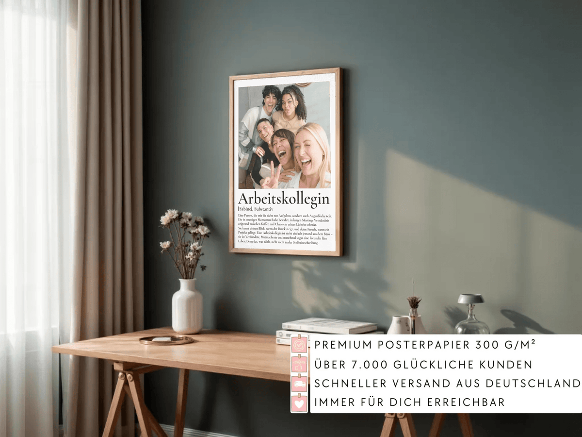 Personalisiertes Definitionsposter - Arbeitskollegin mit Wunschfoto Little Mathilda Little Mathilda Poster