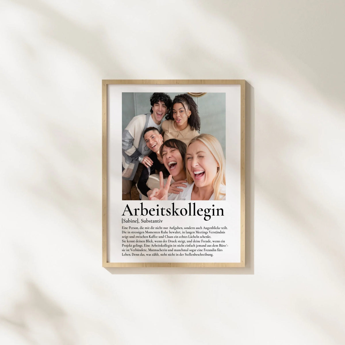 Personalisiertes Definitionsposter - Arbeitskollegin mit Wunschfoto Little Mathilda Little Mathilda Poster