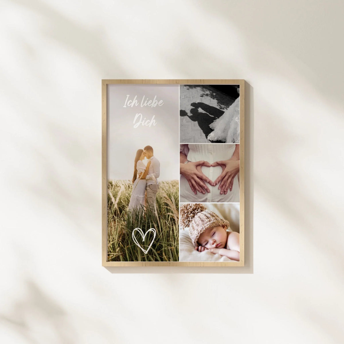 Personalisiertes Familienposter „Ich liebe dich“ – 4 Wunschfotos Little Mathilda Little Mathilda Poster