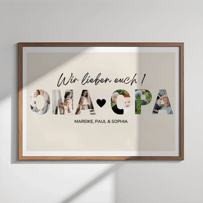 Personalisiertes Foto-Poster für Oma und Opa Little Mathilda Little Mathilda Poster