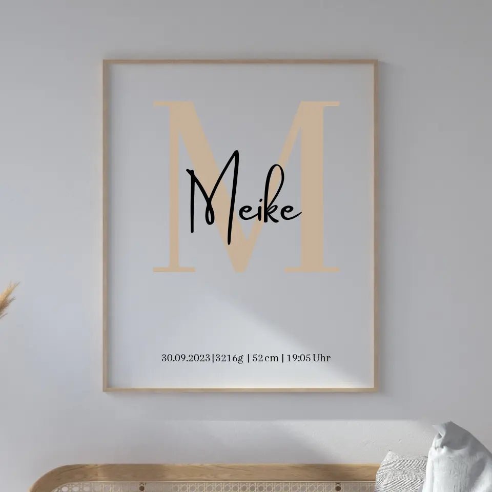 Personalisiertes Geburtsposter - Geburtsanzeiger Little Mathilda Little Mathilda Poster