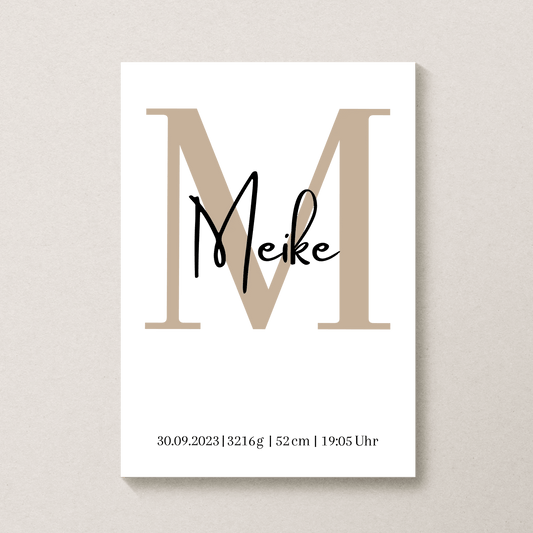 Personalisiertes Geburtsposter – Geschenk zur Geburt Little Mathilda Little Mathilda Poster