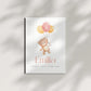 Personalisiertes Geburtsposter mit Bär, Luftballons und Geburtsdaten Little Mathilda Little Mathilda Poster