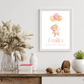 Personalisiertes Geburtsposter mit Bär, Luftballons und Geburtsdaten Little Mathilda Little Mathilda Poster