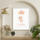 Personalisiertes Geburtsposter mit Bär, Luftballons und Geburtsdaten Little Mathilda Little Mathilda Poster