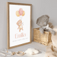 Personalisiertes Geburtsposter mit Bär, Luftballons und Geburtsdaten Little Mathilda Little Mathilda Poster