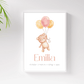 Personalisiertes Geburtsposter mit Bär, Luftballons und Geburtsdaten Little Mathilda Little Mathilda Poster
