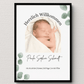 Personalisiertes Geburtsposter mit Foto & Geburtsdaten – Eukalyptus Design fürs Kinderzimmer Little Mathilda Little Mathilda Poster