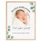 Personalisiertes Geburtsposter mit Foto & Geburtsdaten – Eukalyptus Design fürs Kinderzimmer Little Mathilda Little Mathilda Poster