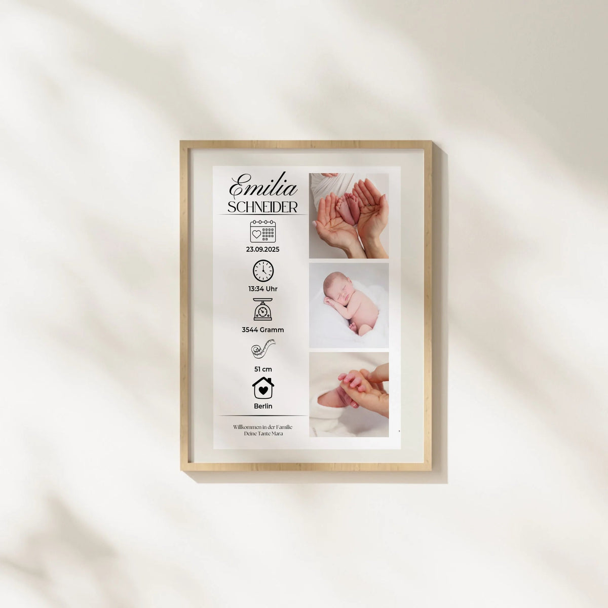 Personalisiertes Geburtsposter mit Fotos Personalisiertes Geburtsposter mit Fotos– inkl. Namen & Geburtsdaten Little Mathilda Little Mathilda Poster