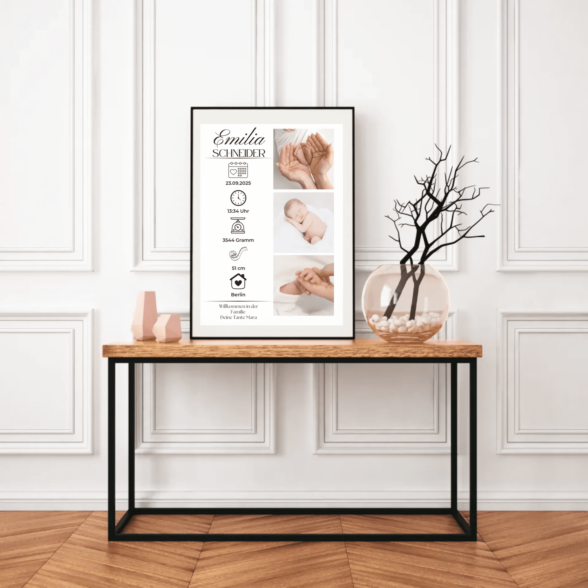 Personalisiertes Geburtsposter mit Fotos Personalisiertes Geburtsposter mit Fotos– inkl. Namen & Geburtsdaten Little Mathilda Little Mathilda Poster