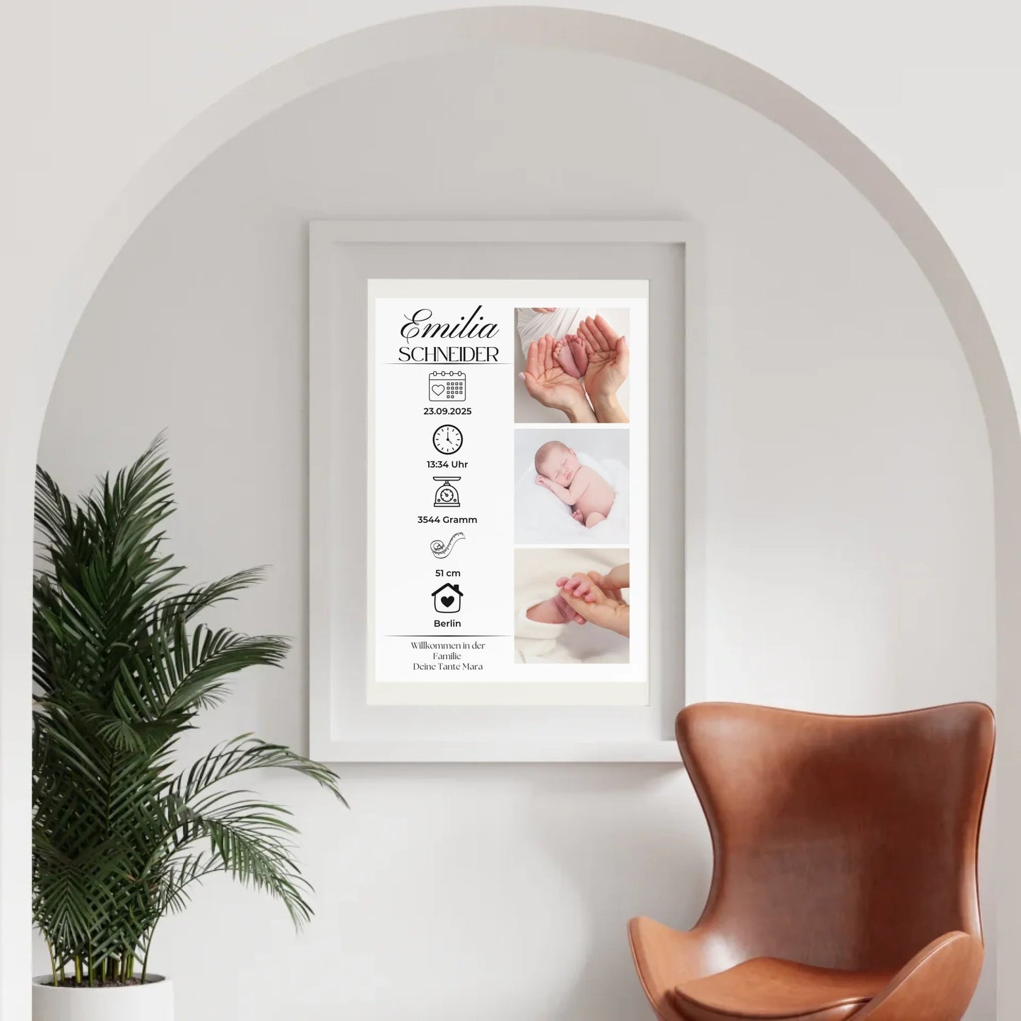 Personalisiertes Geburtsposter mit Fotos Personalisiertes Geburtsposter mit Fotos– inkl. Namen & Geburtsdaten Little Mathilda Little Mathilda Poster