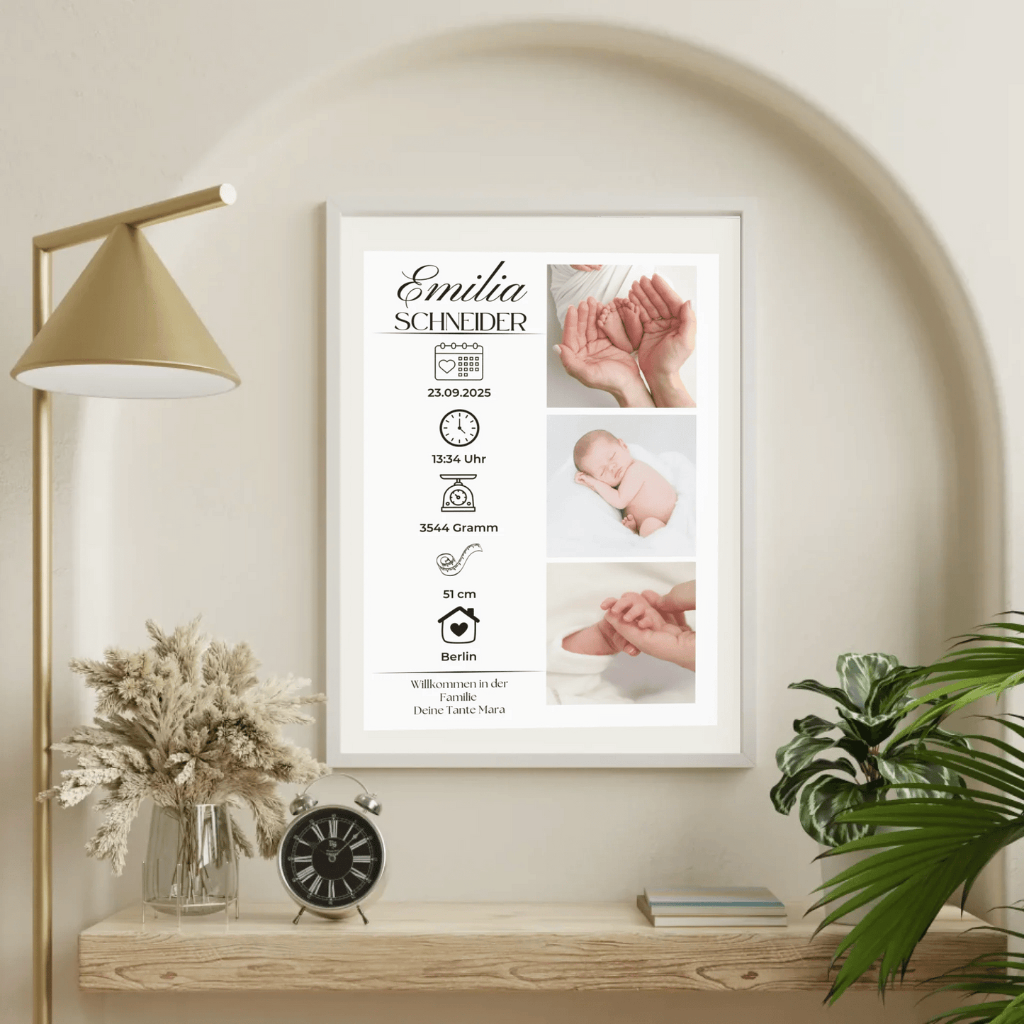 Personalisiertes Geburtsposter mit Fotos Personalisiertes Geburtsposter mit Fotos– inkl. Namen & Geburtsdaten Little Mathilda Little Mathilda Poster