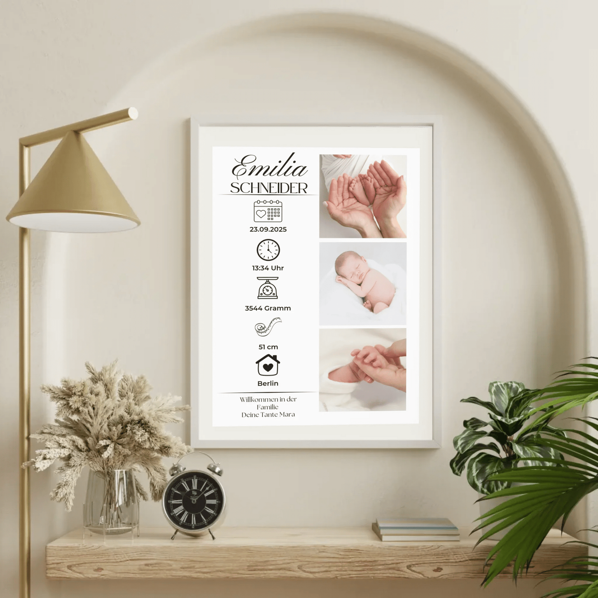 Personalisiertes Geburtsposter mit Fotos Personalisiertes Geburtsposter mit Fotos– inkl. Namen & Geburtsdaten Little Mathilda Little Mathilda Poster