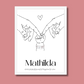 Personalisiertes Geburtsposter mit Namen & Geburtsdaten – optional mit originalem Geburtsband Little Mathilda Little Mathilda Poster