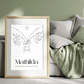 Individuelles Geburtsposter von Little Mathilda – zeitloses Geschenk zur Geburt oder Taufe
