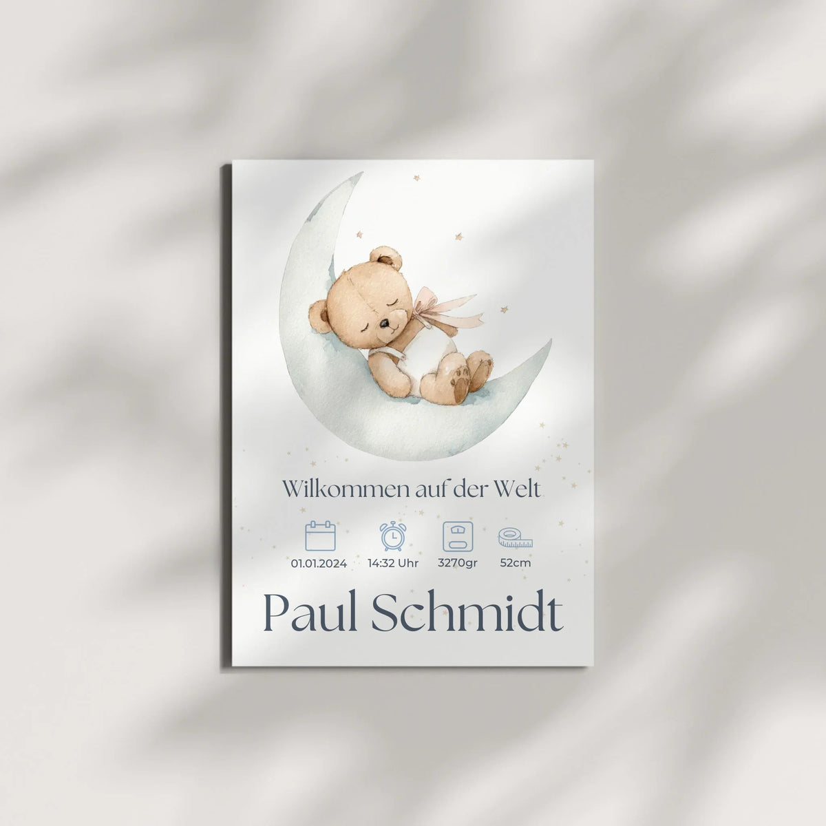 Personalisiertes Geburtsposter mit Namen & Geburtsdaten - „Willkommen auf der Welt“ Little Mathilda Little Mathilda Poster