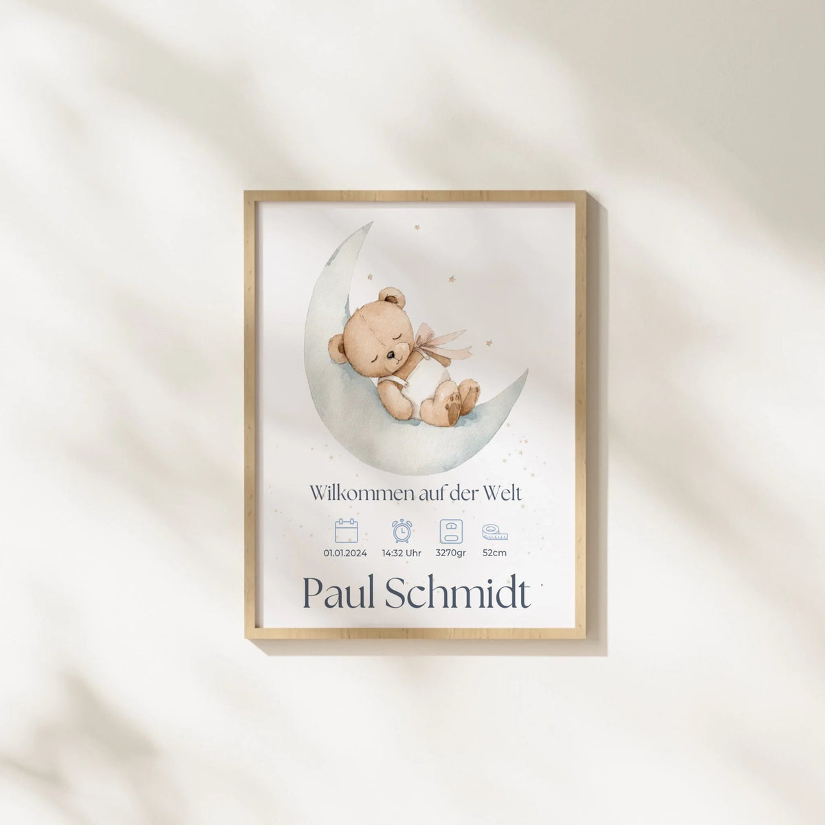 Personalisiertes Geburtsposter mit Namen & Geburtsdaten - „Willkommen auf der Welt“ Little Mathilda Little Mathilda Poster