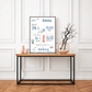 Personalisiertes Geburtsposter mit Wald- & Meerestieren – mit Namen & Geburtsdaten Little Mathilda Little Mathilda Poster