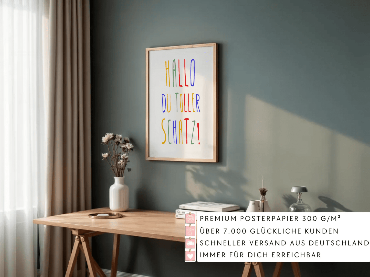 Personalisiertes Geburtsposter mit Wunschtext - buntes Poster zur Geburt fürs Babyzimmer Little Mathilda Little Mathilda Poster