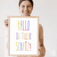 Personalisiertes Geburtsposter mit Wunschtext - buntes Poster zur Geburt fürs Babyzimmer Little Mathilda Little Mathilda Poster