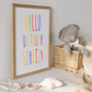 Personalisiertes Geburtsposter mit Wunschtext - buntes Poster zur Geburt fürs Babyzimmer Little Mathilda Little Mathilda Poster