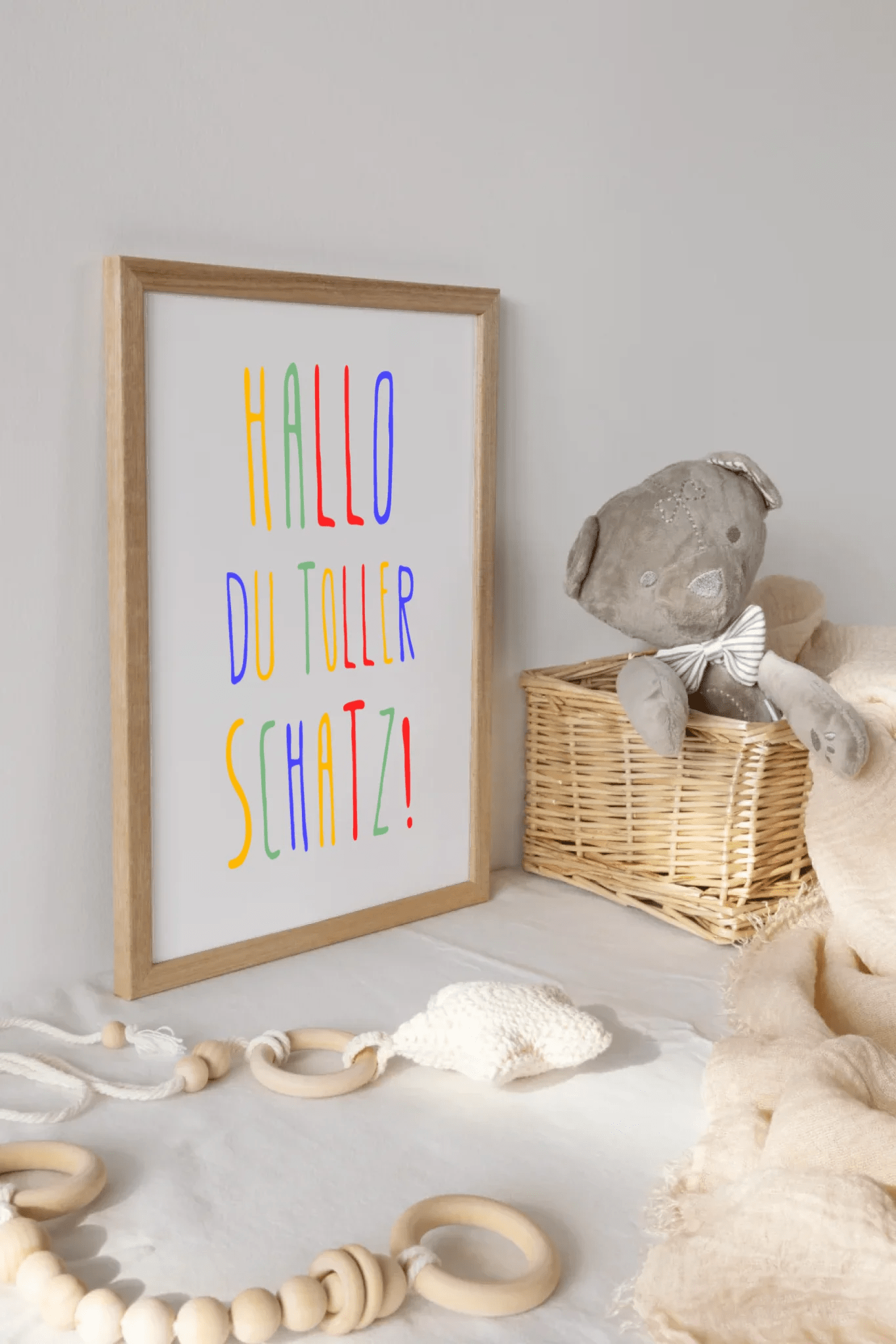 Personalisiertes Geburtsposter mit Wunschtext - buntes Poster zur Geburt fürs Babyzimmer Little Mathilda Little Mathilda Poster