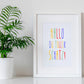Personalisiertes Geburtsposter mit Wunschtext - buntes Poster zur Geburt fürs Babyzimmer Little Mathilda Little Mathilda Poster