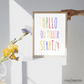Personalisiertes Geburtsposter mit Wunschtext - buntes Poster zur Geburt fürs Babyzimmer Little Mathilda Little Mathilda Poster