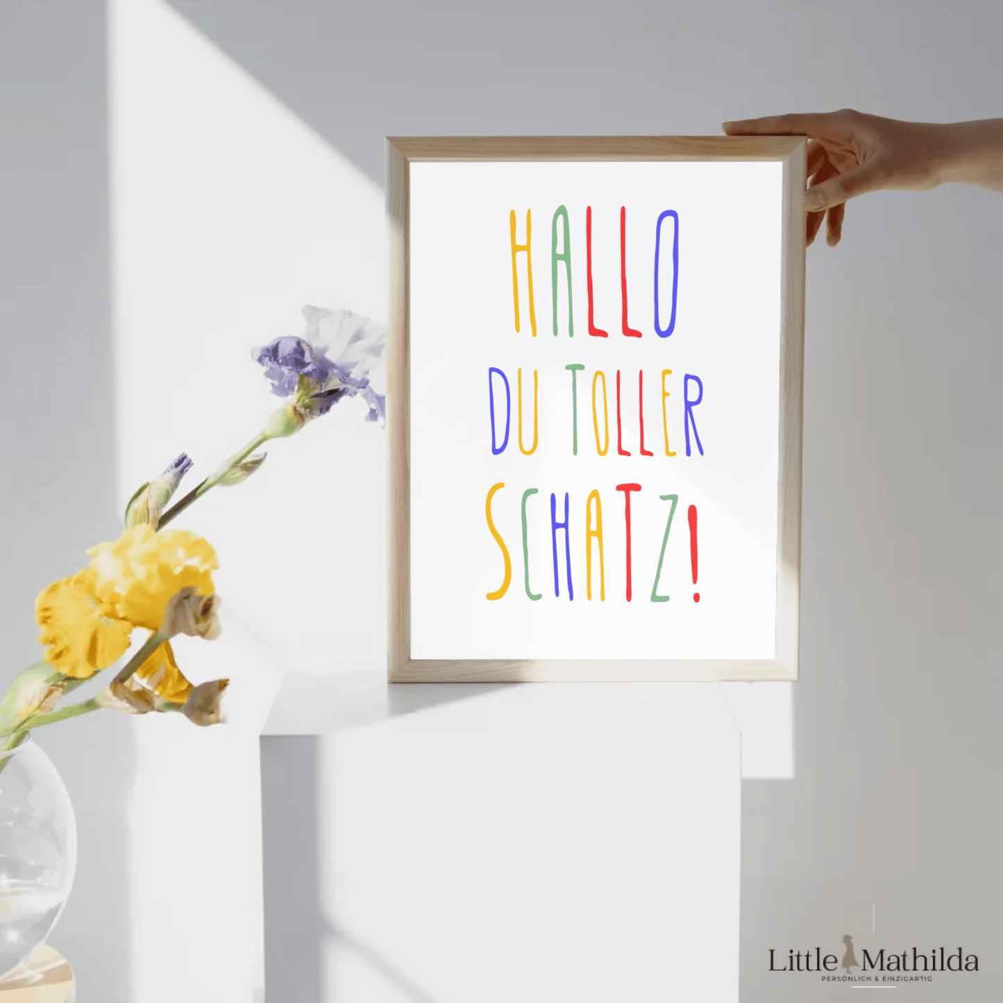 Personalisiertes Geburtsposter mit Wunschtext - buntes Poster zur Geburt fürs Babyzimmer Little Mathilda Little Mathilda Poster