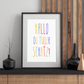 Personalisiertes Geburtsposter mit Wunschtext - buntes Poster zur Geburt fürs Babyzimmer Little Mathilda Little Mathilda Poster