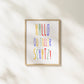 Personalisiertes Geburtsposter mit Wunschtext - buntes Poster zur Geburt fürs Babyzimmer Little Mathilda Little Mathilda Poster