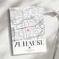 Personalisiertes Geschenk zum Einzug: Zuhause Poster mit Koordinaten Little Mathilda Little Mathilda Poster