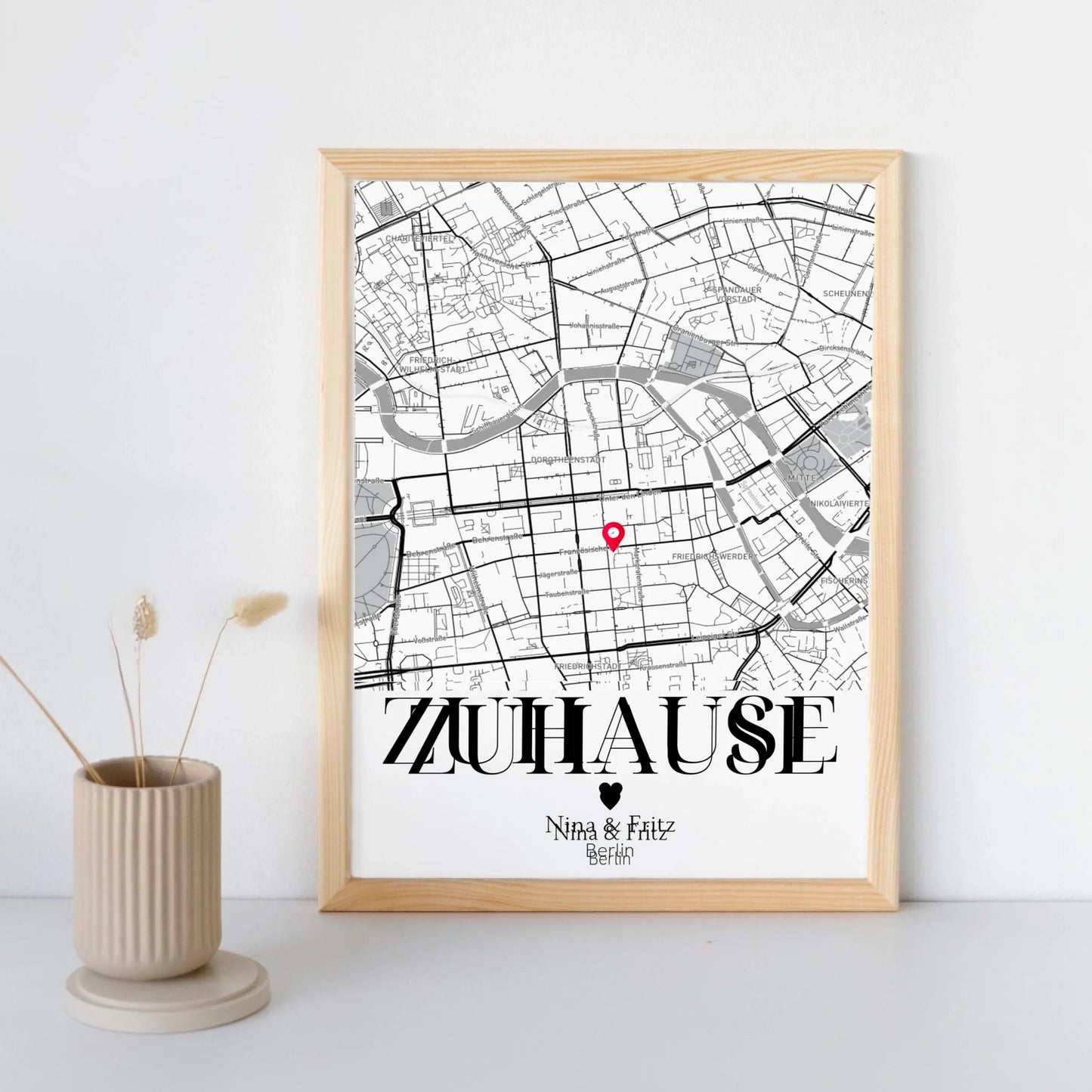 Personalisiertes Geschenk zum Einzug: Zuhause Poster mit Koordinaten Little Mathilda Little Mathilda Poster
