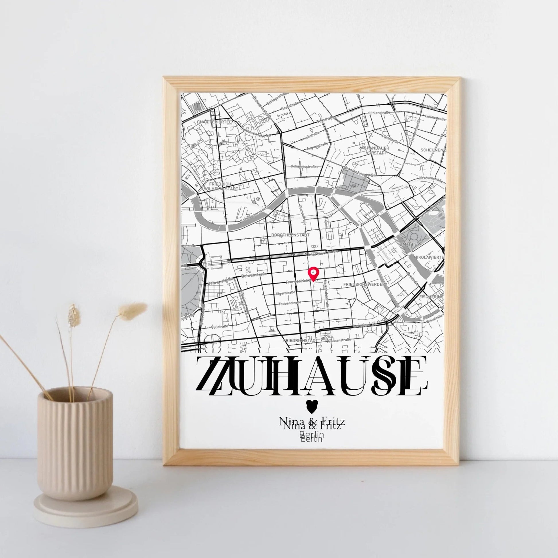 Personalisiertes Geschenk zum Einzug: Zuhause Poster mit Koordinaten Little Mathilda Little Mathilda Poster