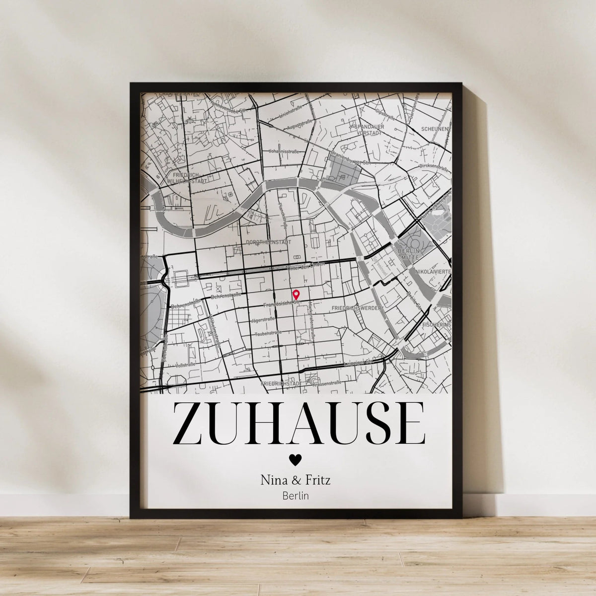 Personalisiertes Geschenk zum Einzug: Zuhause Poster mit Koordinaten Little Mathilda Little Mathilda Poster