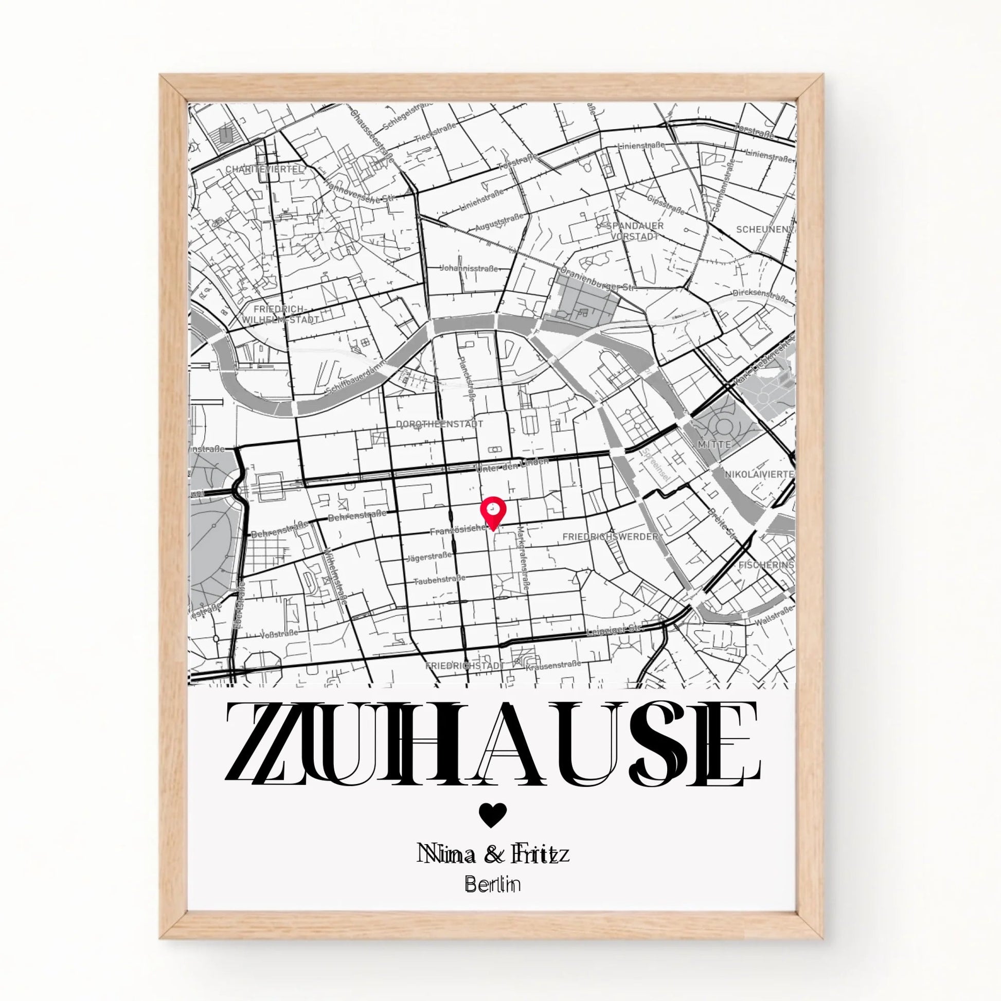 Personalisiertes Geschenk zum Einzug: Zuhause Poster mit Koordinaten Little Mathilda Little Mathilda Poster