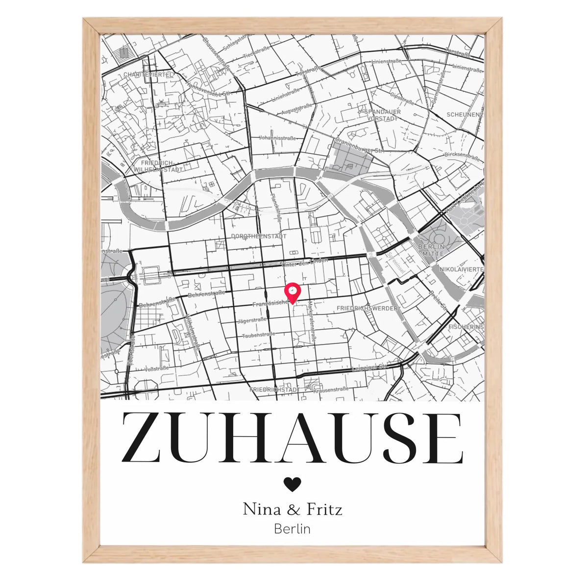 Personalisiertes Geschenk zum Einzug: Zuhause Poster mit Koordinaten Little Mathilda Little Mathilda Poster