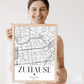 Personalisiertes Geschenk zum Einzug: Zuhause Poster mit Koordinaten Little Mathilda Little Mathilda Poster