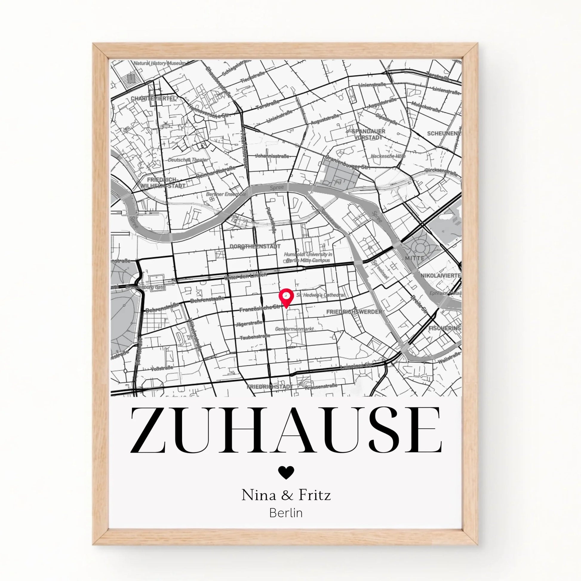 Personalisiertes Geschenk zum Einzug: Zuhause Poster mit Koordinaten Little Mathilda Little Mathilda Poster