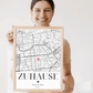 Personalisiertes Geschenk zum Einzug: Zuhause Poster mit Koordinaten Little Mathilda Little Mathilda Poster