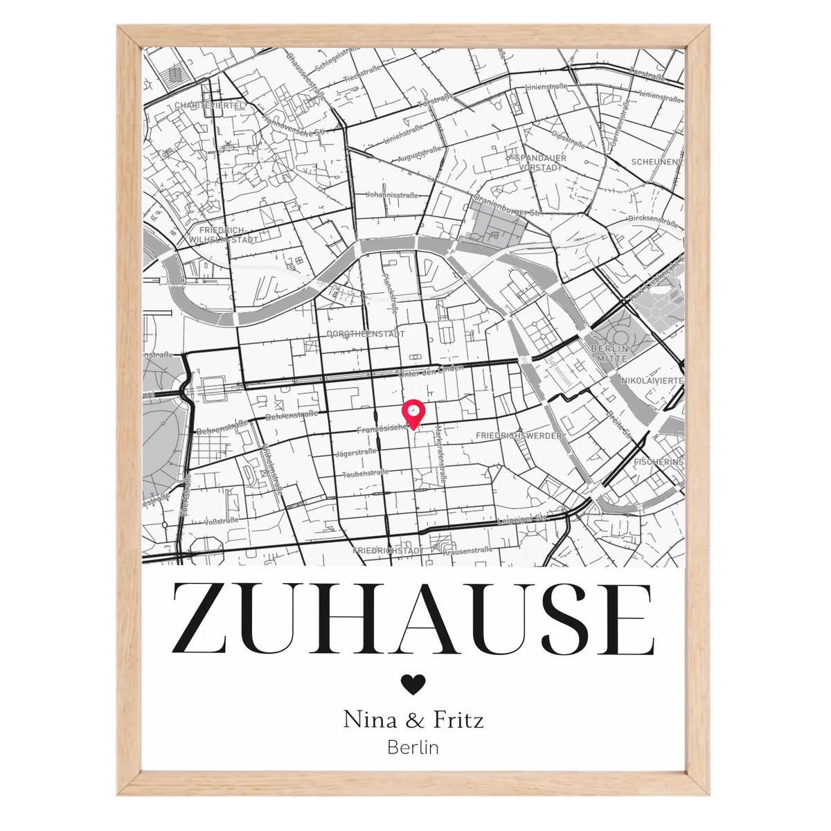 Personalisiertes Geschenk zum Einzug: Zuhause Poster mit Koordinaten Little Mathilda Little Mathilda Poster