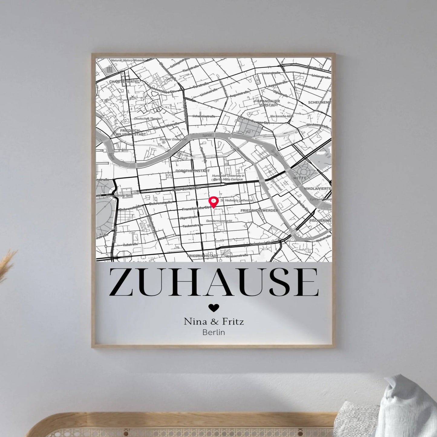 Personalisiertes Geschenk zum Einzug: Zuhause Poster mit Koordinaten Little Mathilda Little Mathilda Poster