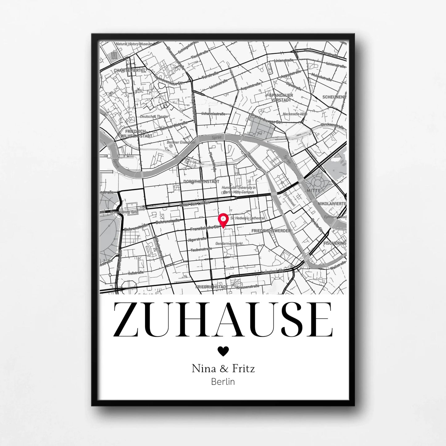 Personalisiertes Geschenk zum Einzug: Zuhause Poster mit Koordinaten Little Mathilda Little Mathilda Poster