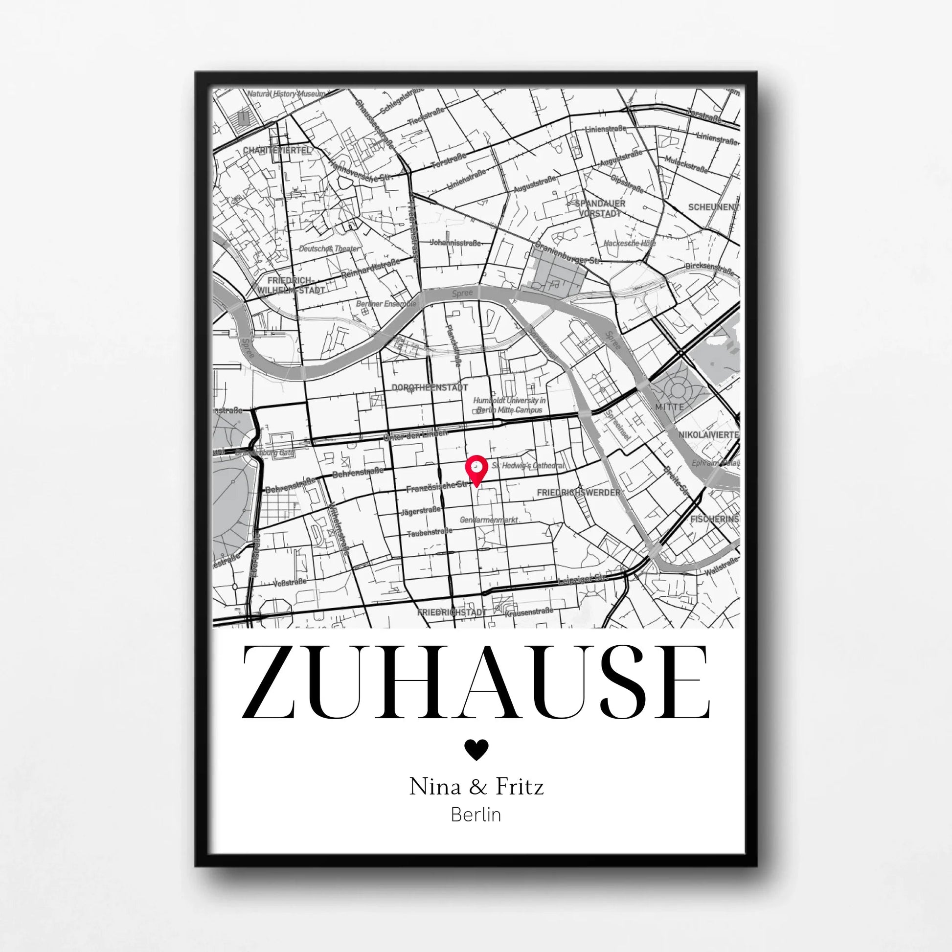 Personalisiertes Geschenk zum Einzug: Zuhause Poster mit Koordinaten Little Mathilda Little Mathilda Poster