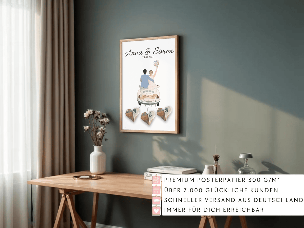 Personalisiertes Hochzeitsposter als Geldgeschenk Little Mathilda Little Mathilda Poster